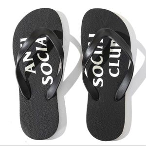 Anti-Social Social Club Black “UFO” Flip Flops